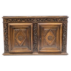 French Renaissance Carved Oak Sideboard, 18th Century