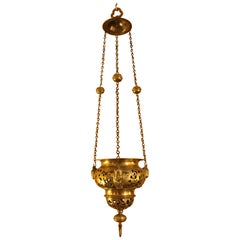 Lampe de Dieu French Renaissance 16ème siècle en bronze