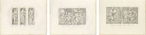 French Renaissance Relief Sculptures – Château d’Écouen Engravings, 1803