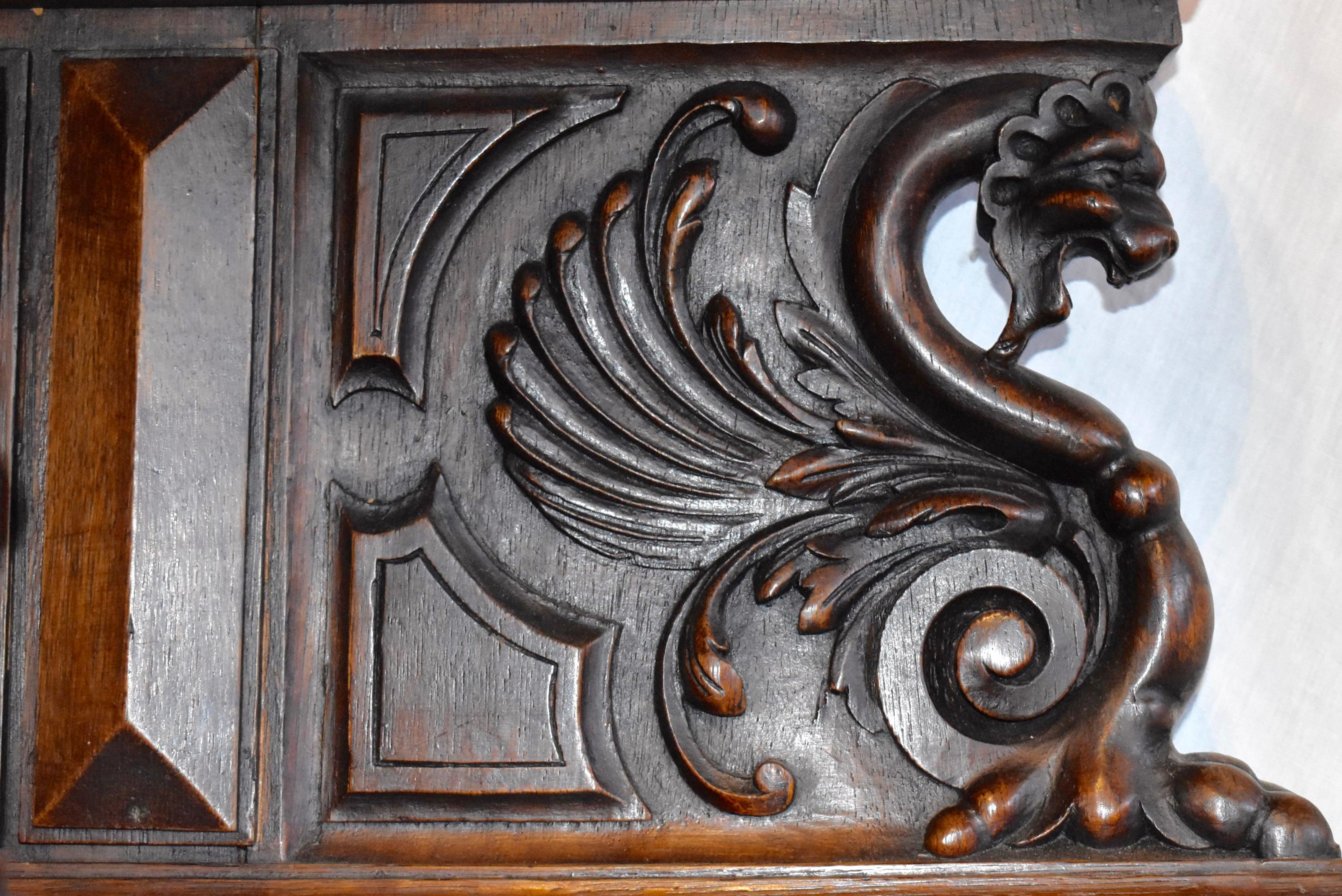 French Renaissance Revival Carved Hunt Cabinet For Sale 2