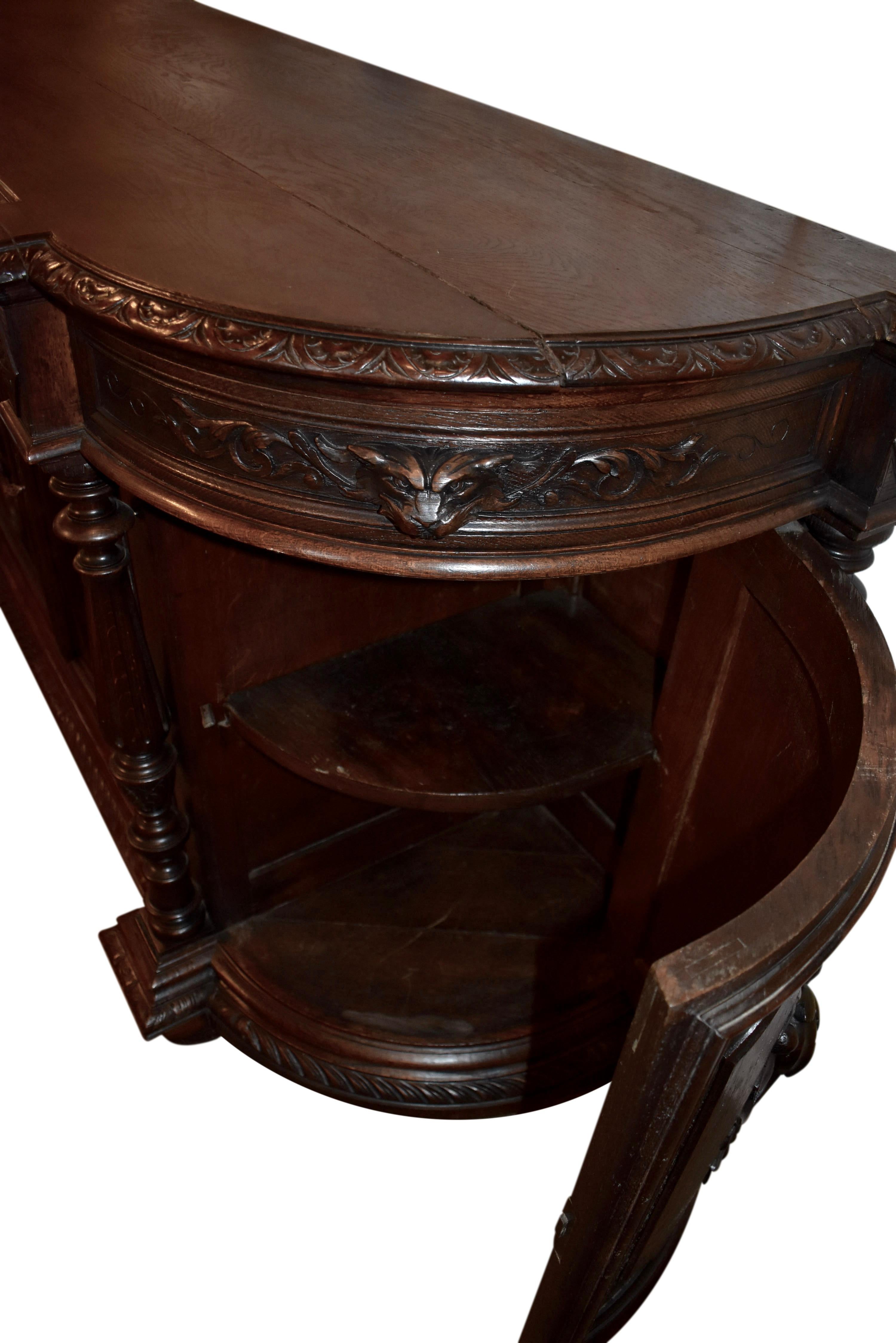 French Renaissance Revival Hunt Sideboard, circa 1895 For Sale 4