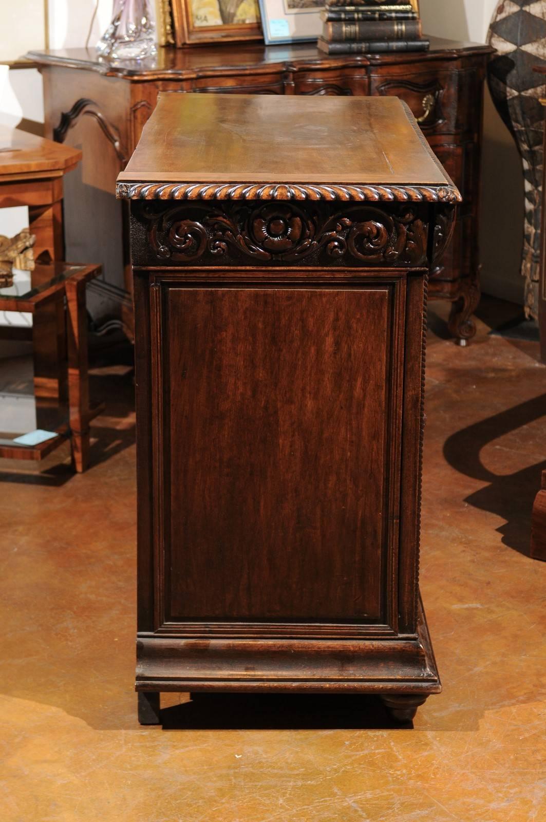 French Renaissance Revival Richly Carved Two-Door Credenza from the 1850s 3