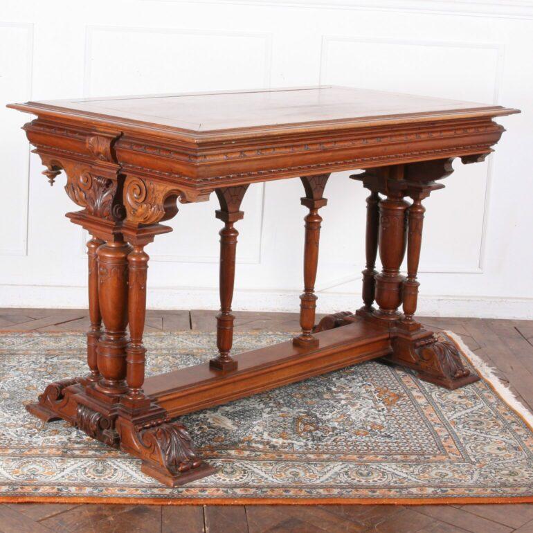 French Renaissance Revival Writing Table.