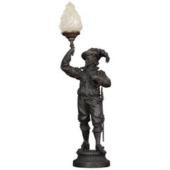 French Renaissance Soldier Holding a Lamp