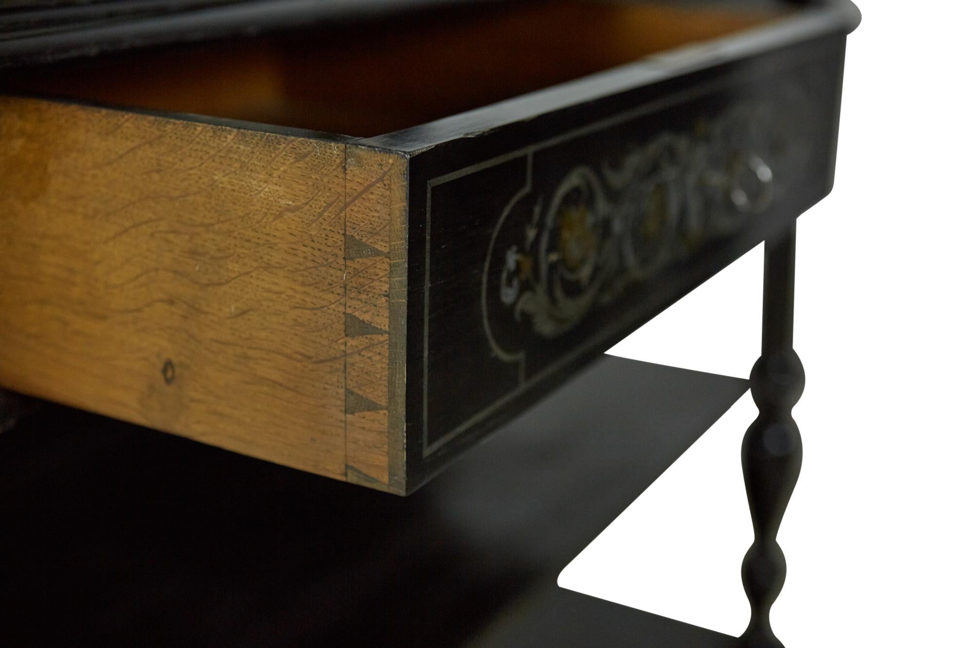 French Renaissance Style 19th Century Inlaid Mirrored Hall Table For Sale 3