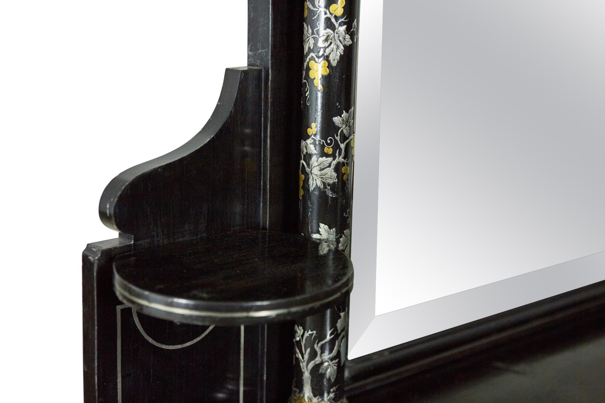 French Renaissance Style 19th Century Inlaid Mirrored Hall Table For Sale 5
