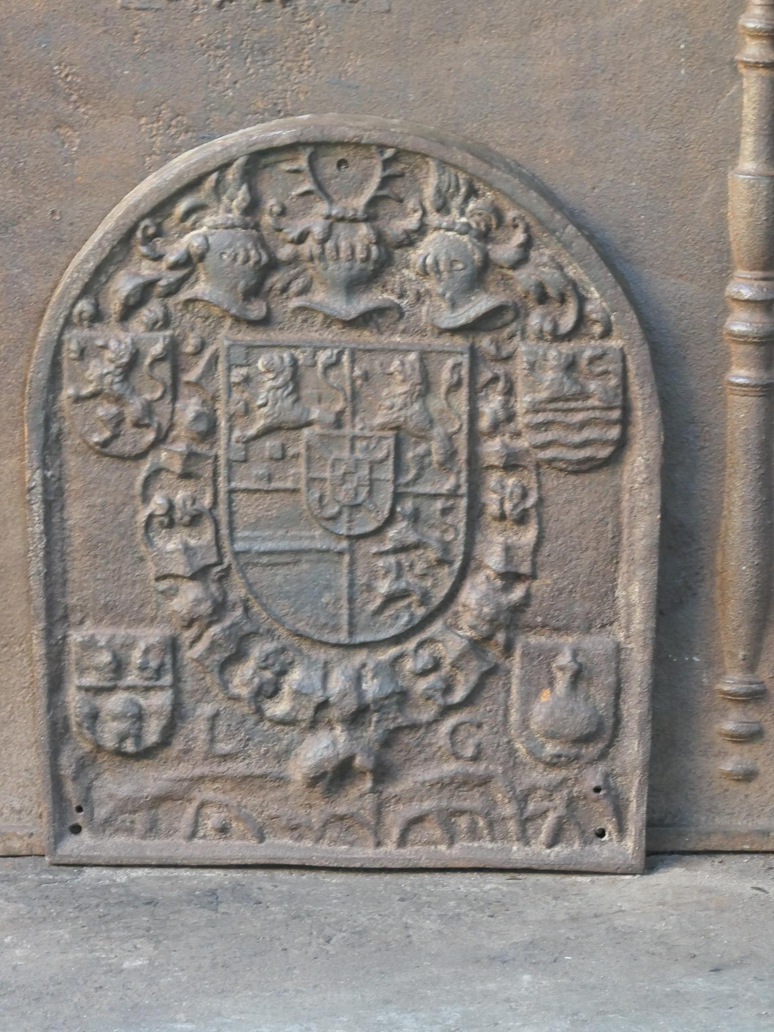 Français Plaque de cheminée / dosseret de style French Renaissance, 20e siècle