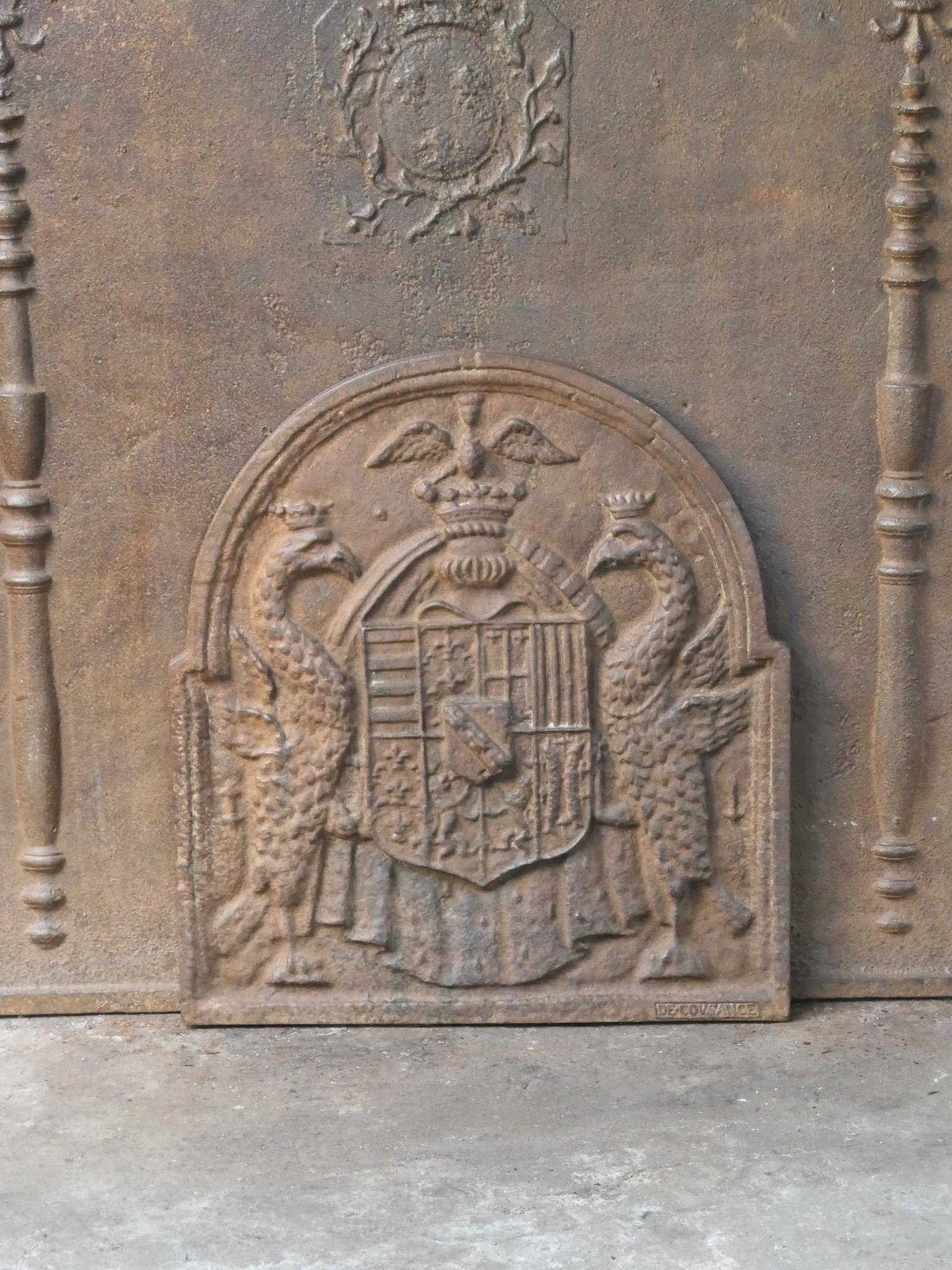 Français Plaque de cheminée / dosseret de style French Renaissance, 20e siècle en vente