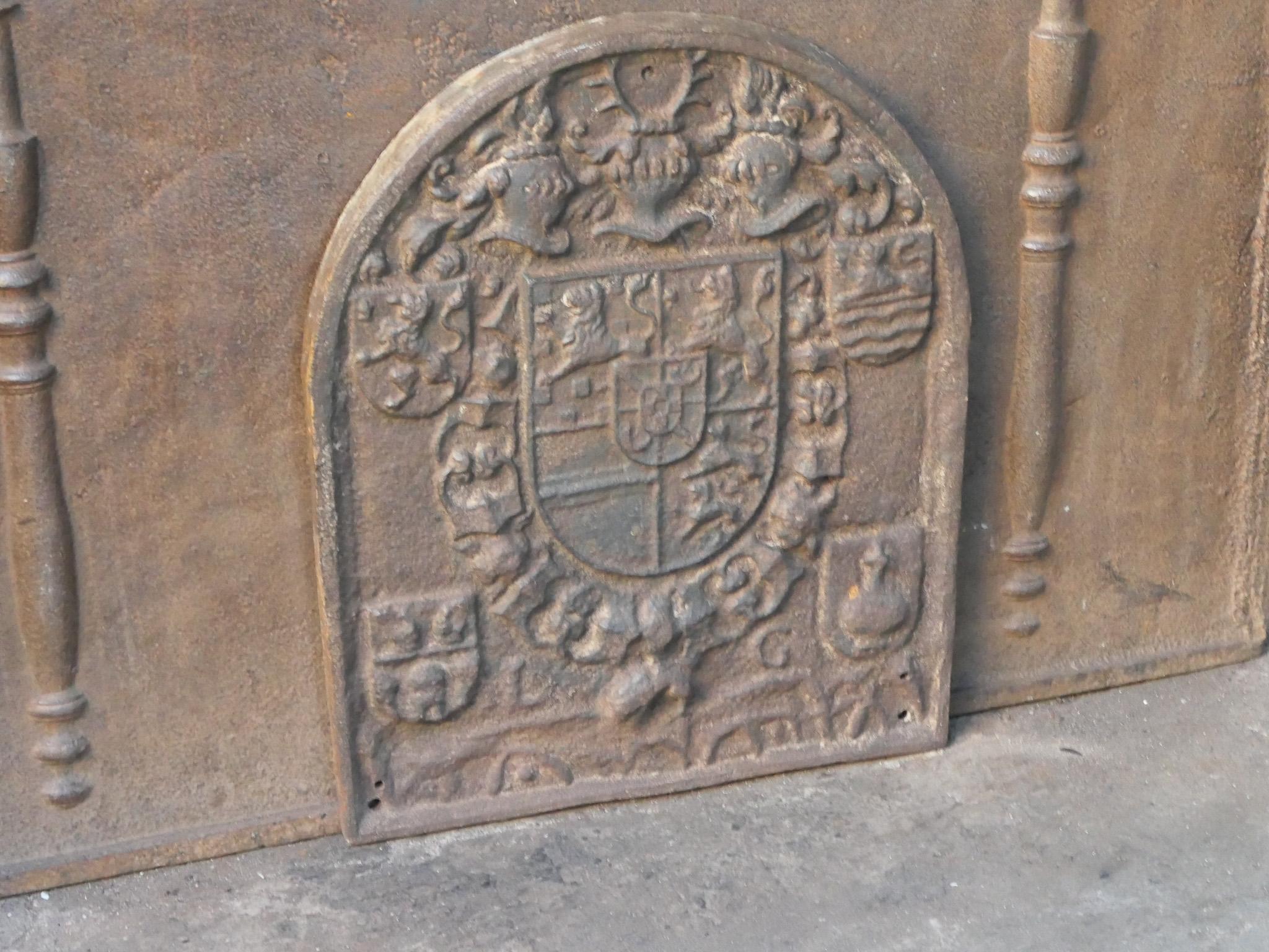 Plaque de cheminée / dosseret de style French Renaissance, 20e siècle Bon état à Soest, NL