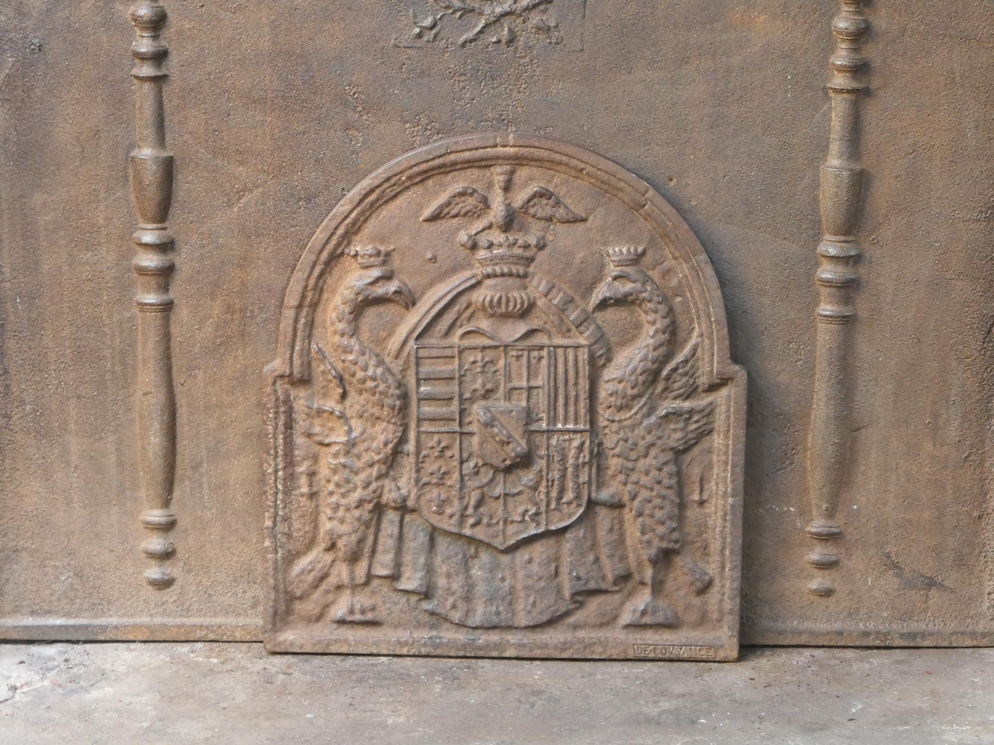 Plaque de cheminée / dosseret de style French Renaissance, 20e siècle Bon état - En vente à Soest, NL