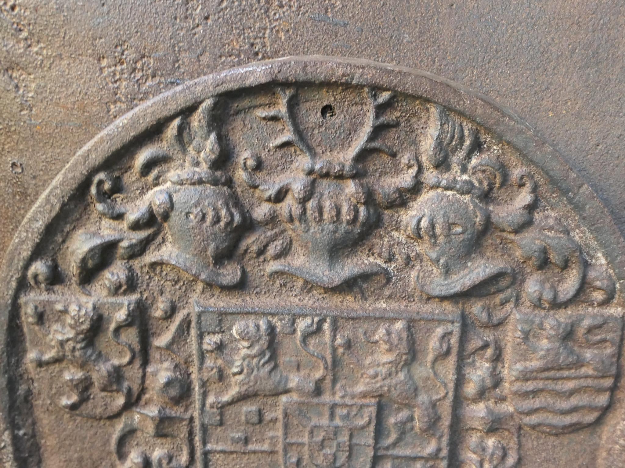 20ième siècle Plaque de cheminée / dosseret de style French Renaissance, 20e siècle