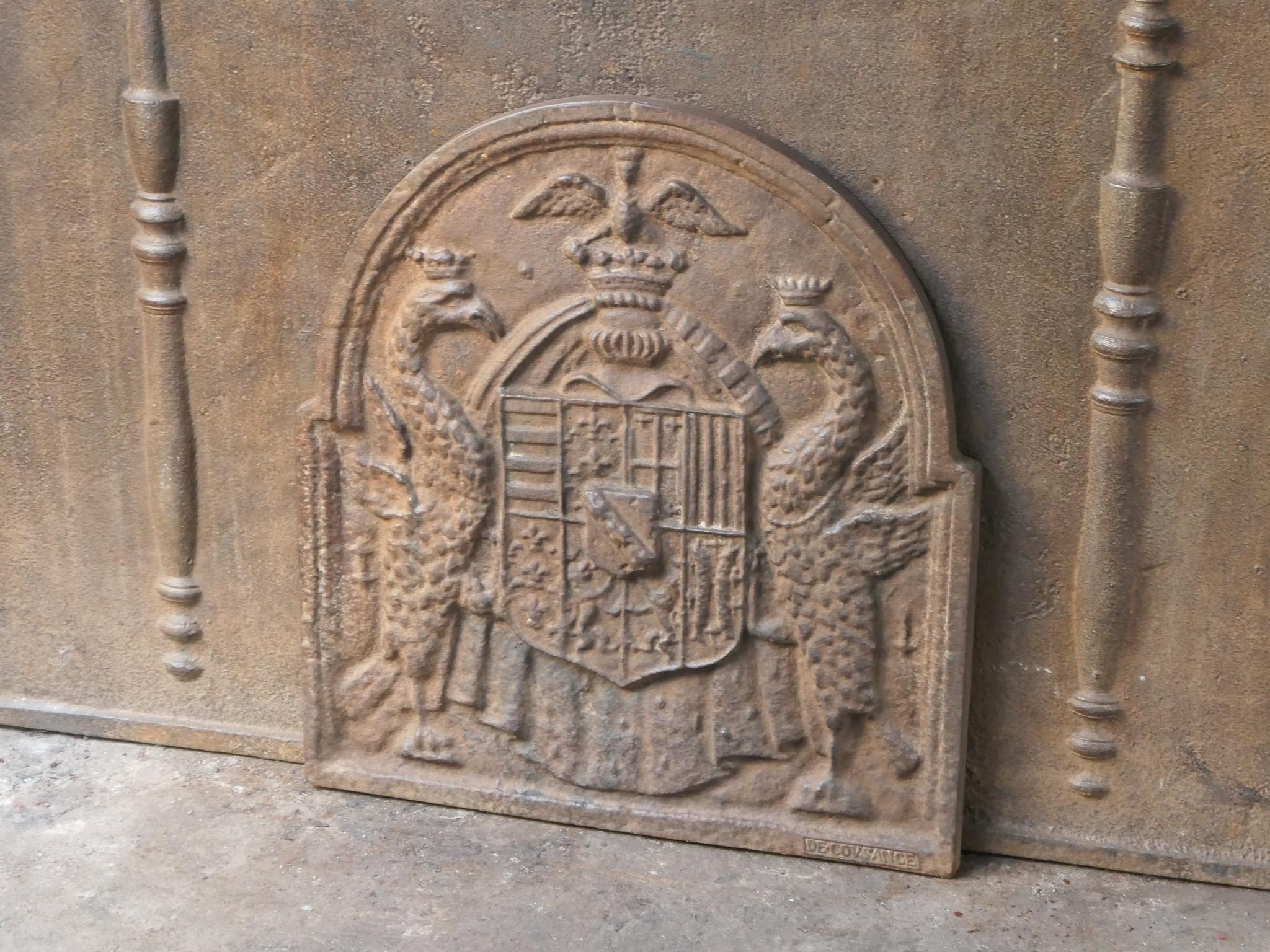 20ième siècle Plaque de cheminée / dosseret de style French Renaissance, 20e siècle en vente
