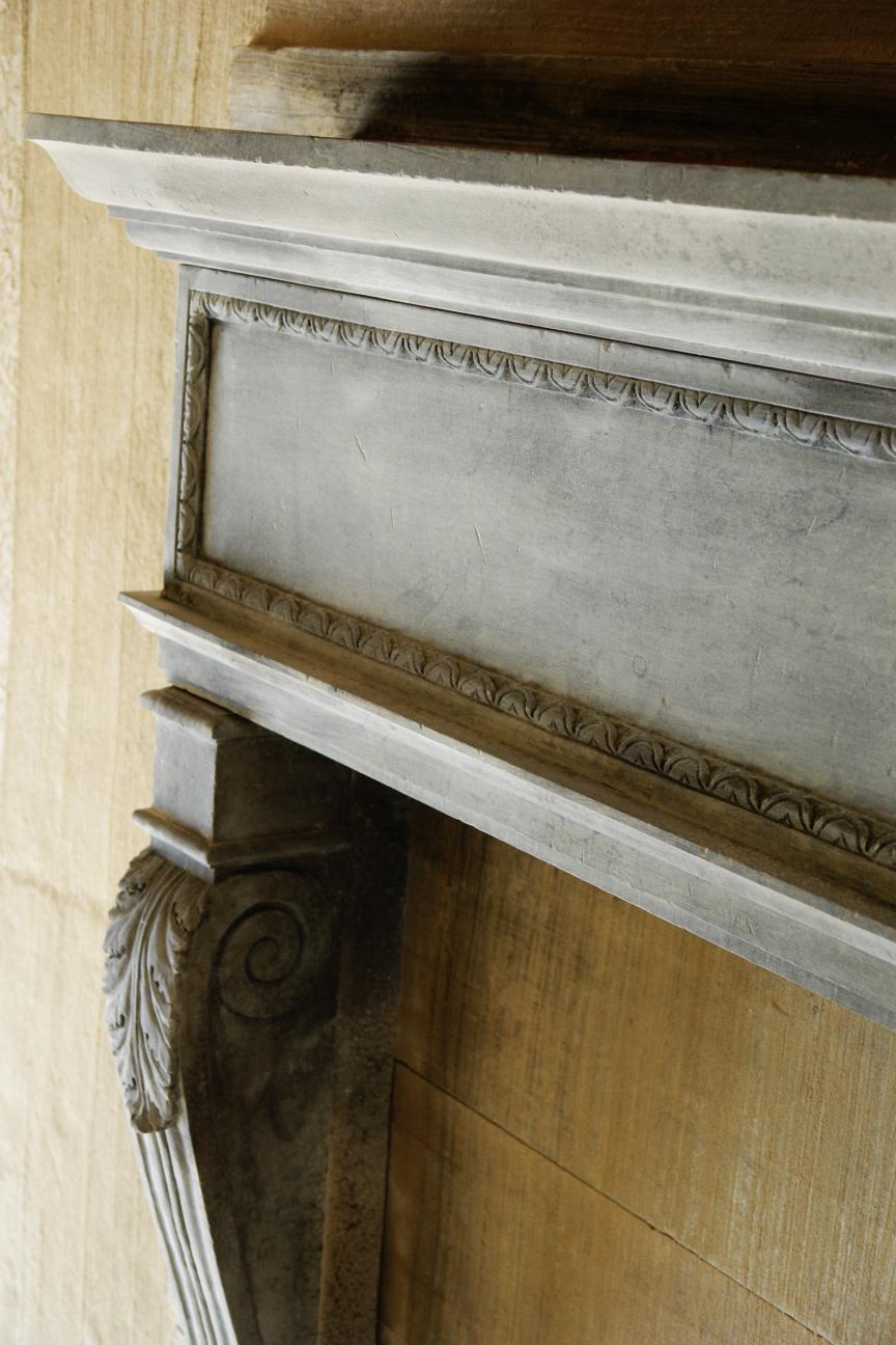 French Renaissance Style Fireplace in Limestone dit 