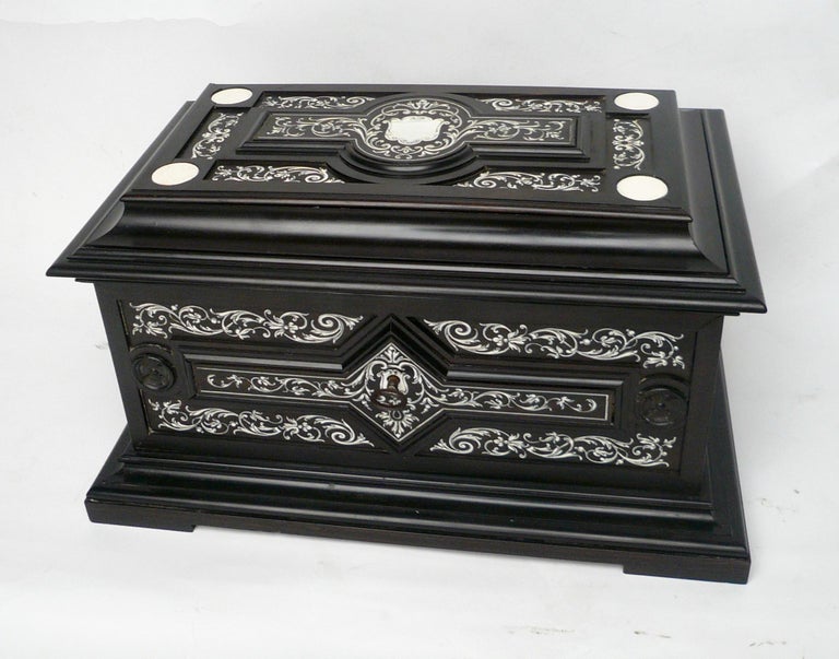 Inlay Renaissance French Renaissance Style Inlay Ebony Box by Tahan at 1stDibs