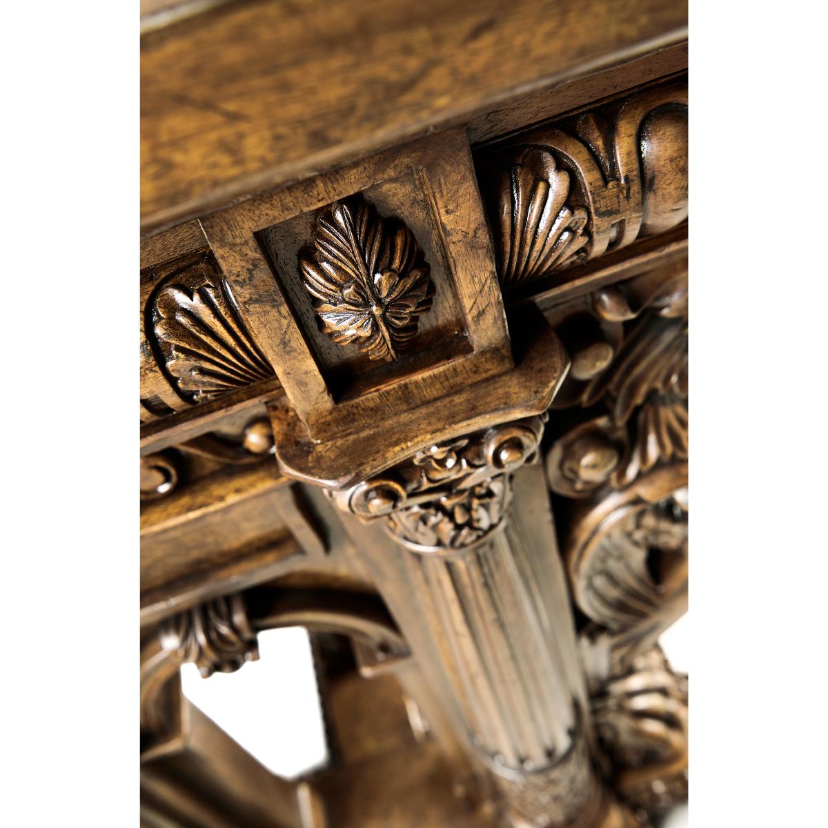 Contemporary French Renaissance Style Library Table