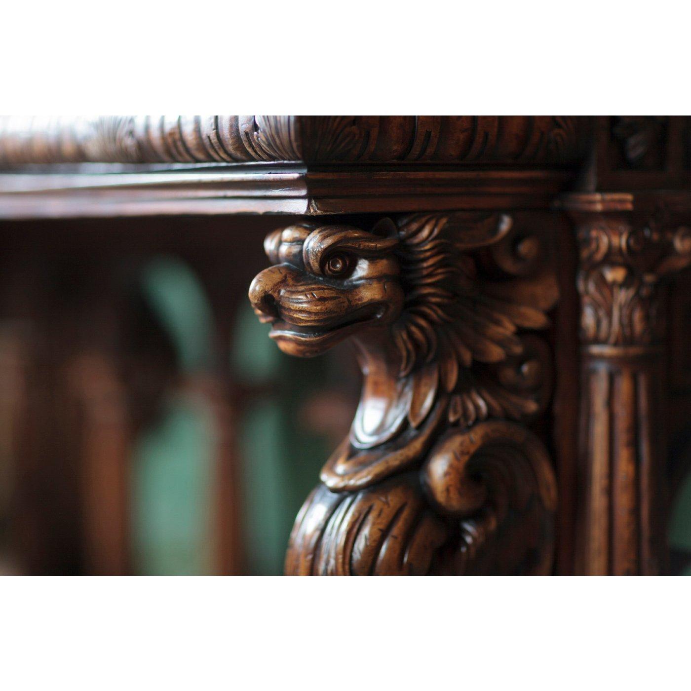 Contemporary French Renaissance Style Library Table For Sale
