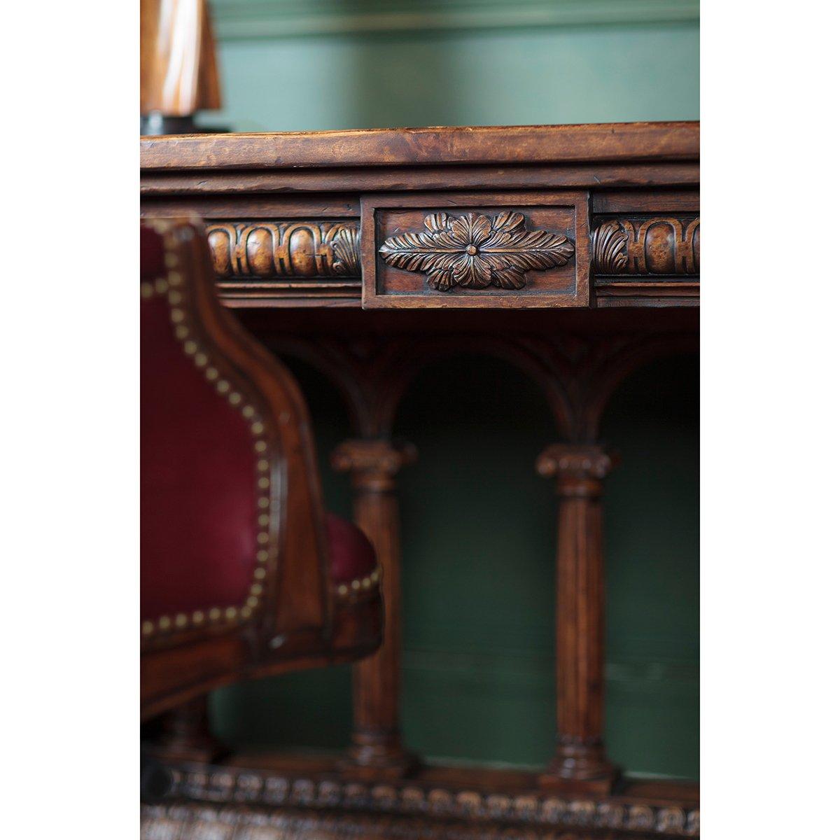 French Renaissance Style Library Table For Sale 1