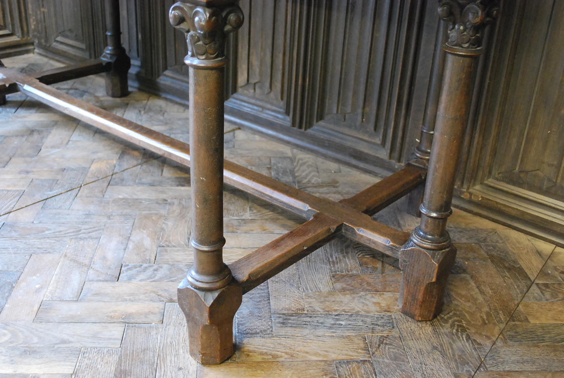 Polished French Renaissance Style Oak Table