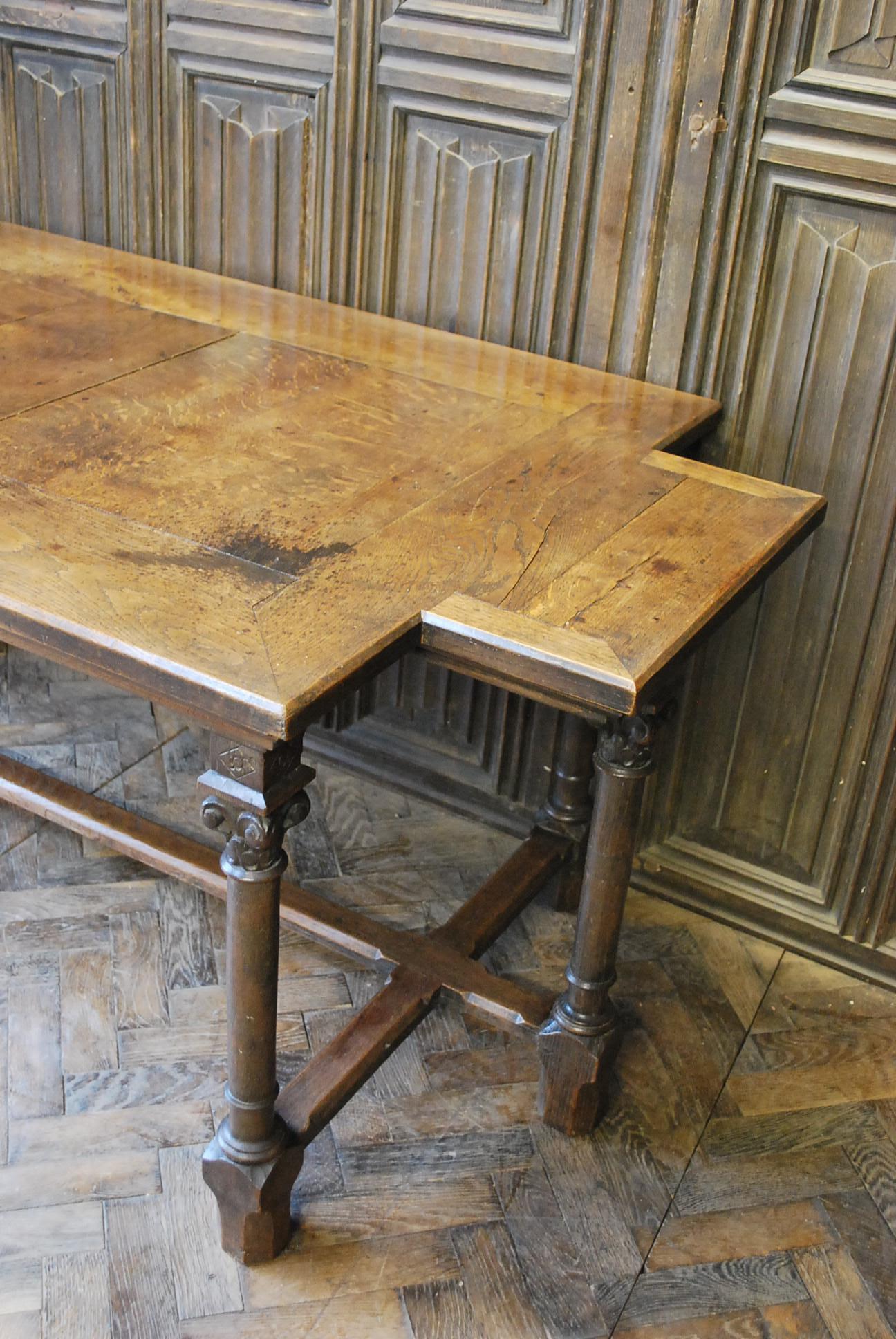 19th Century French Renaissance Style Oak Table