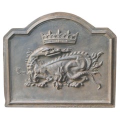 Plaque de cheminée / dosseret 'Salamandre' de style French Renaissance