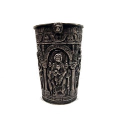 French Renaissance Style Silver Alloy Holy Water Bucket Situla