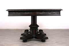 French Renaissance Style Rectangular Dining or Center Table