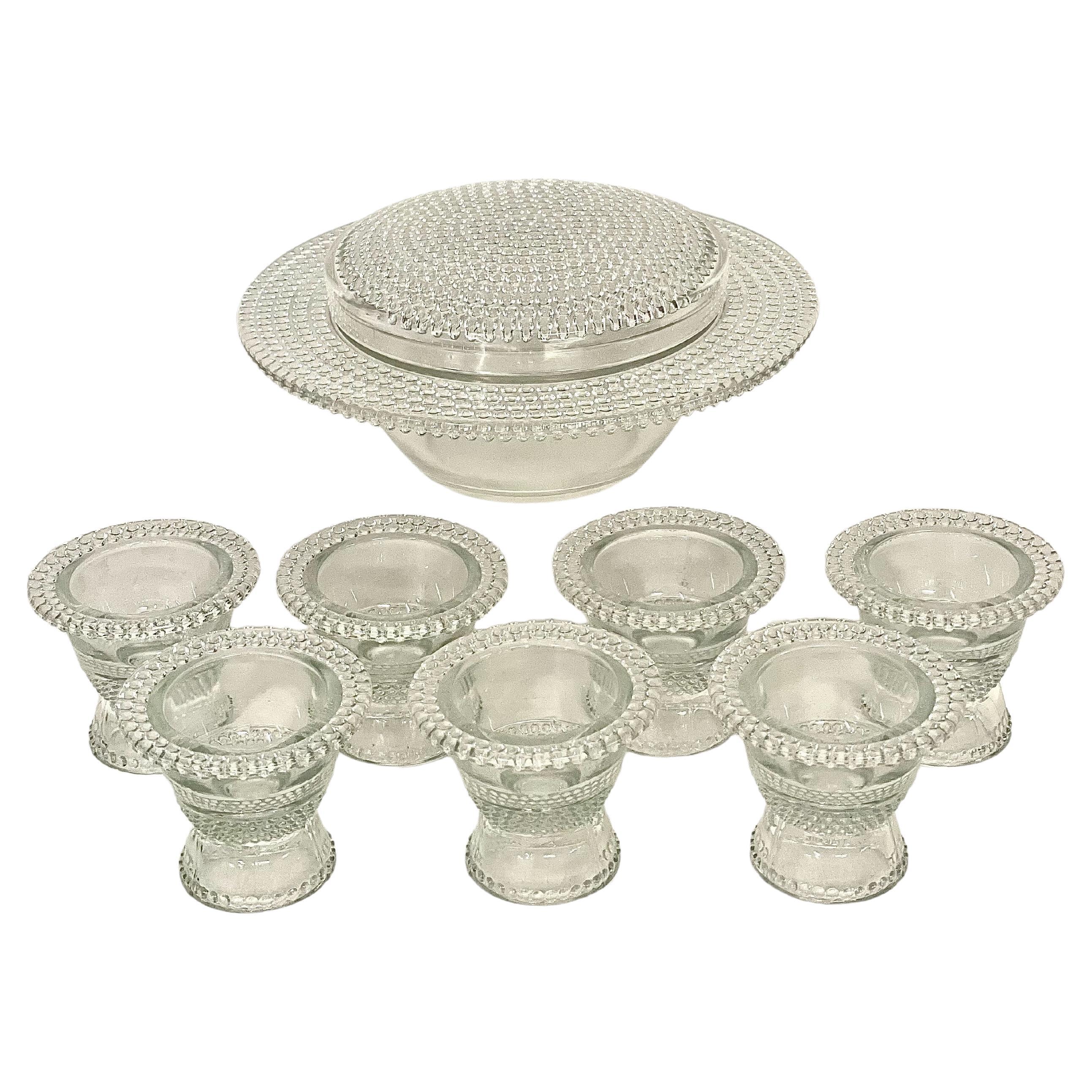 French René Lalique Nippon Breakfast Service of 8 Pieces For Sale