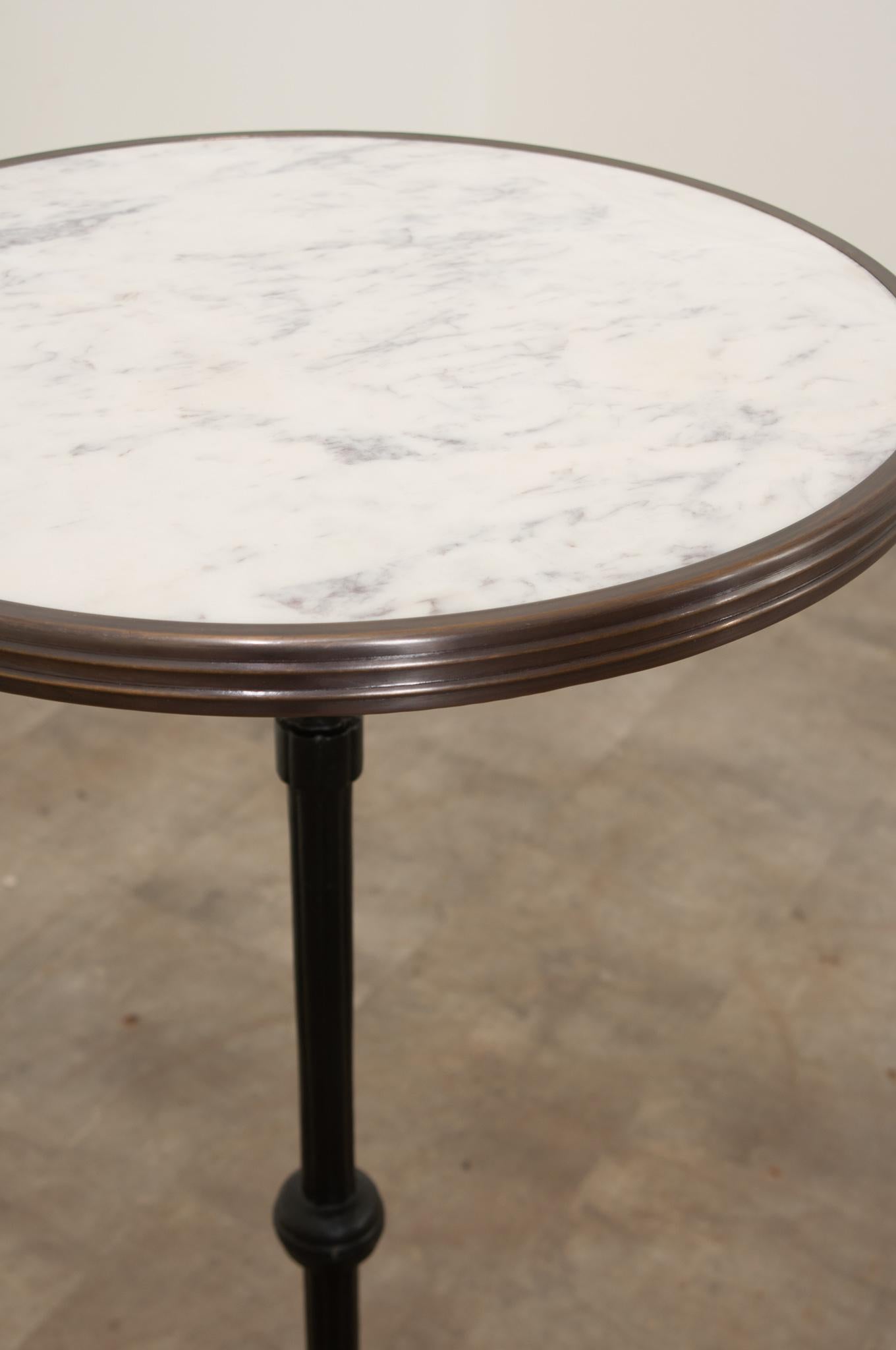 French Reproduction Bar Height Bistro Table In Good Condition For Sale In Baton Rouge, LA