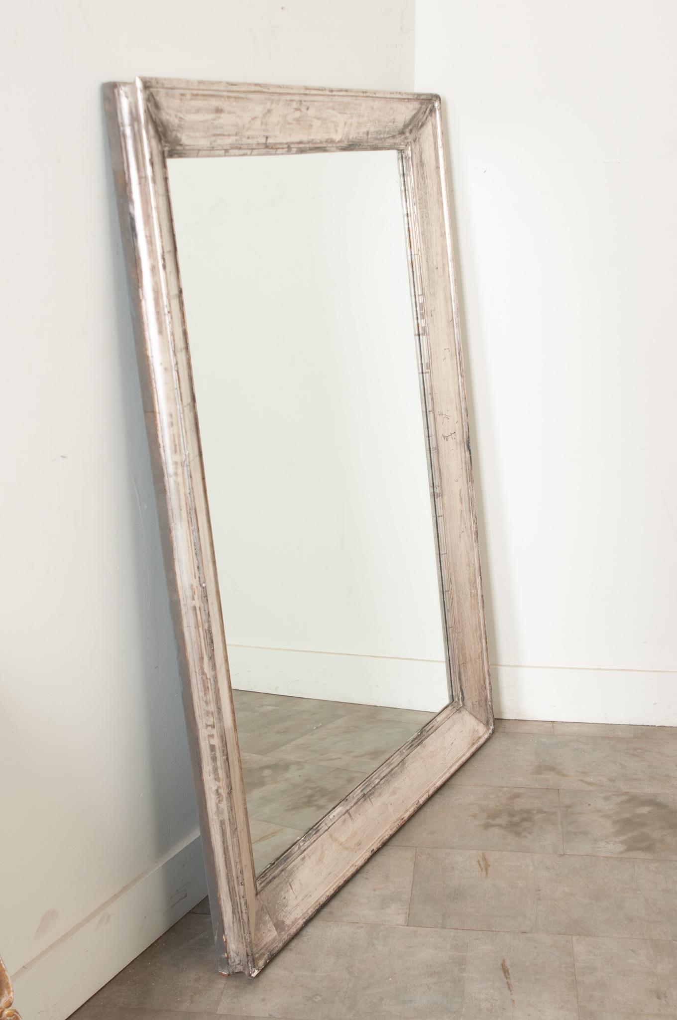 French Reproduction Silvered Mirror In Good Condition For Sale In Baton Rouge, LA