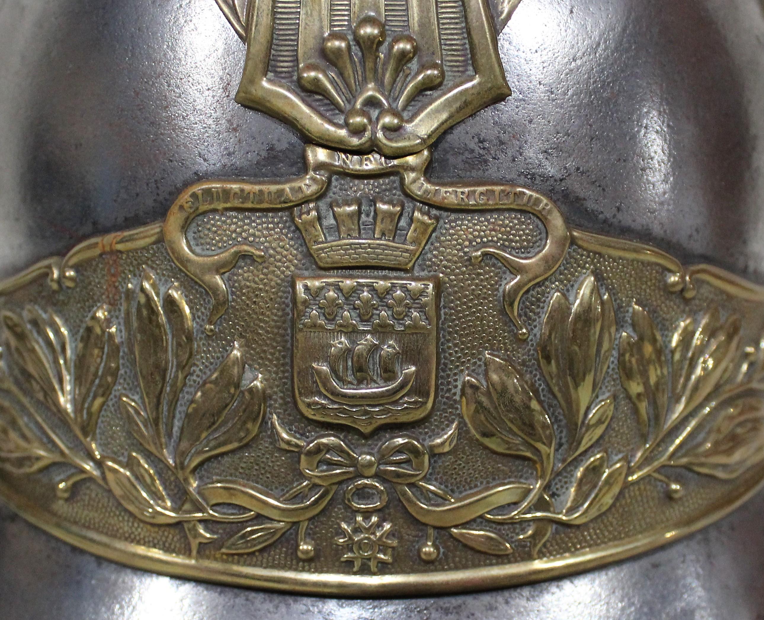 Metal French Republican Guard of the City of Paris Cuirassier Helmet