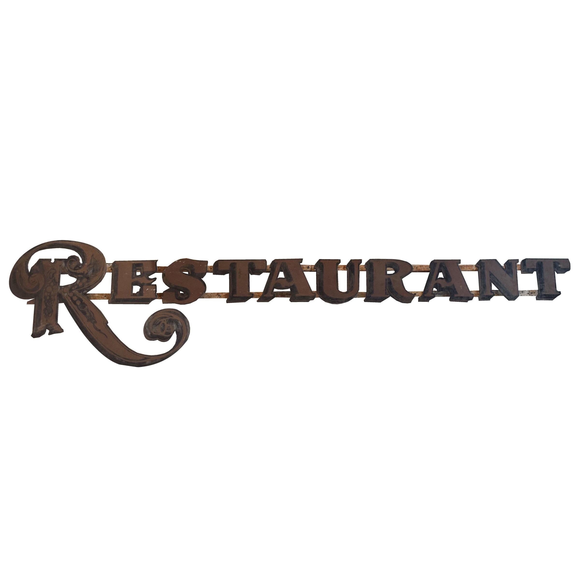 French 'Restaurant' Sign