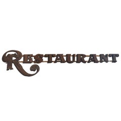 French 'Restaurant' Sign