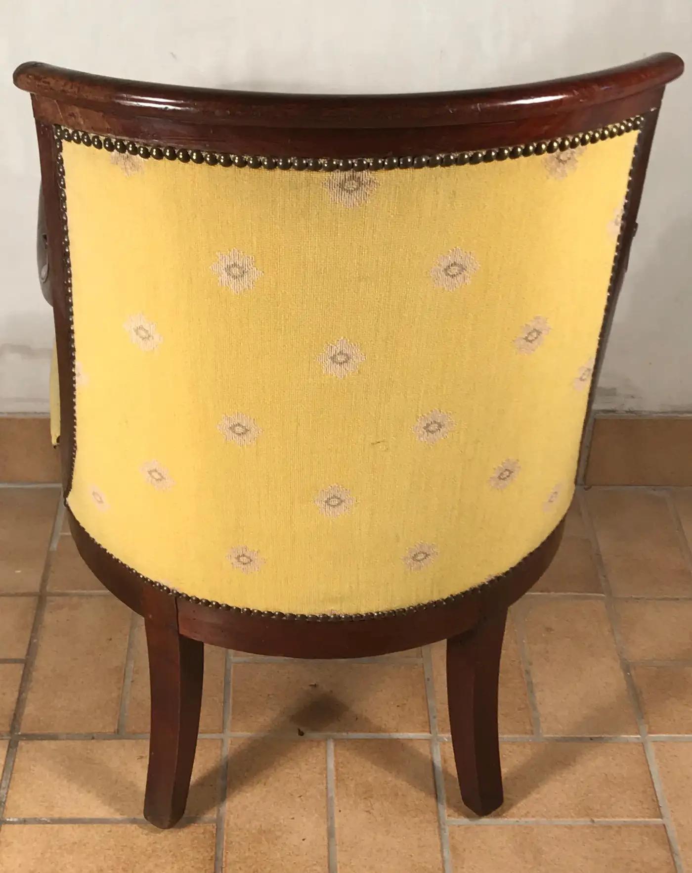 Fauteuil de restauration français, 1820 Bon état - En vente à Leimen, DE