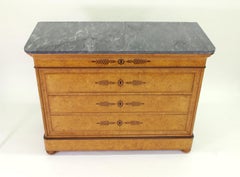 French Restauration Burr Ash Chest of Drawers, circa 1825