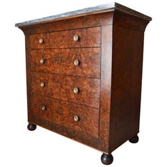 Antique French Restauration Charles X Cedar Burl Chest of Drawers or Commode, circa 1830