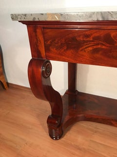 Tavolo da console di restauro francese, 1820, mogano