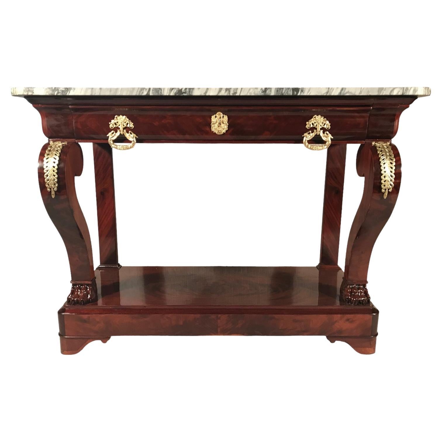 French Restauration Console Table, 1830