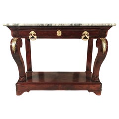 French Restauration Console Table, 1830