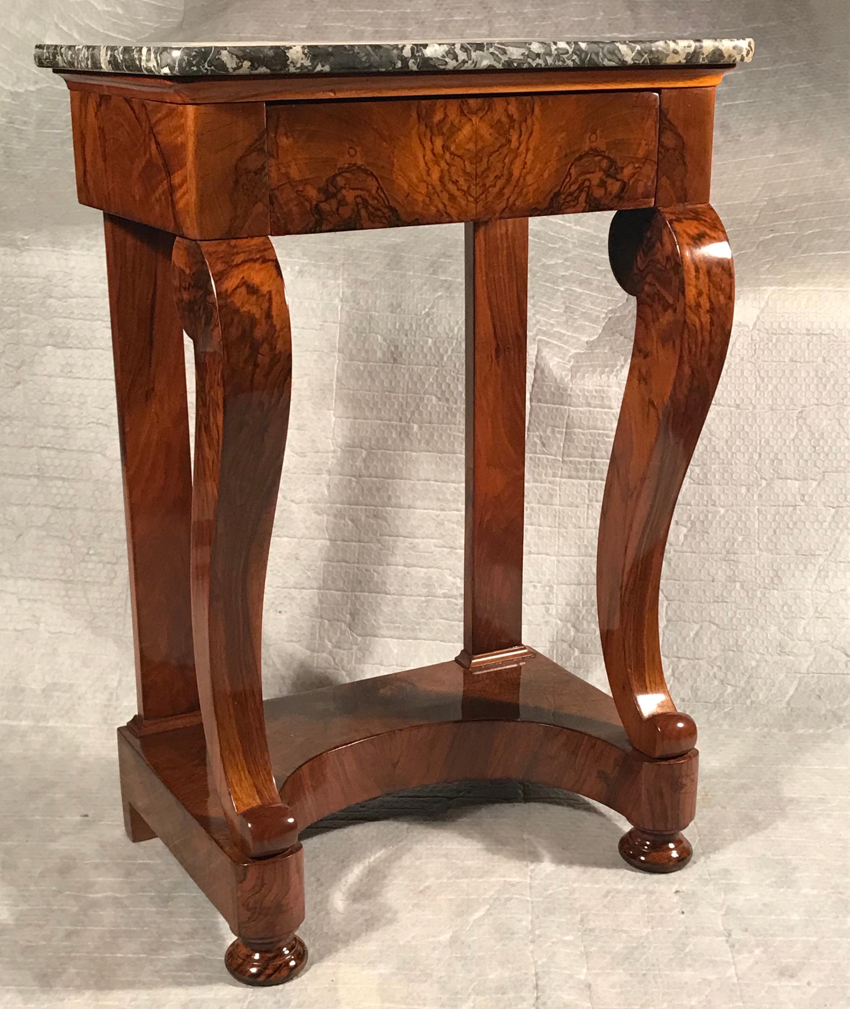 French Restauration Console Table, 19th Century In Good Condition For Sale In Belmont, MA