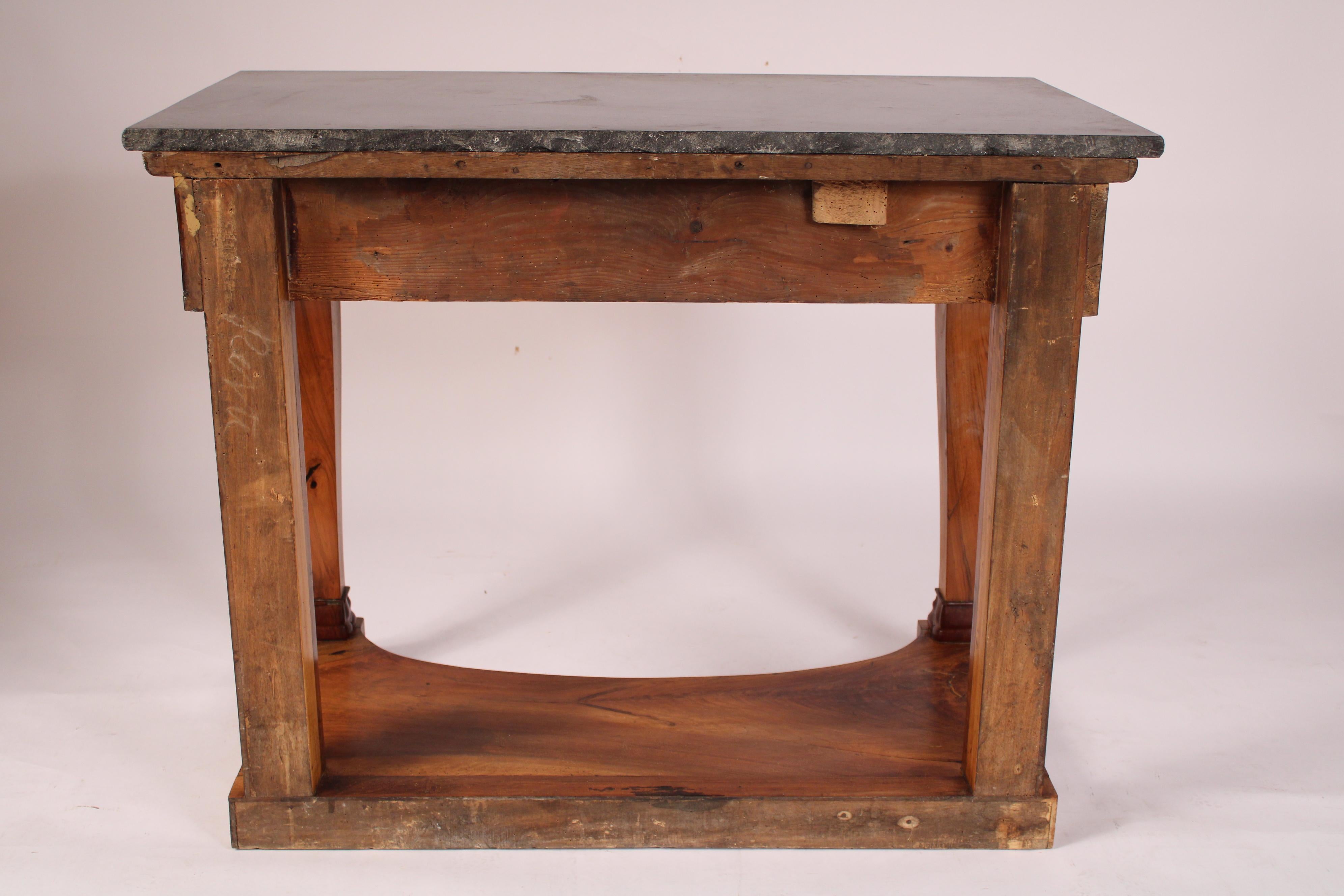 French Restauration Flame Mahogany Console table For Sale 7