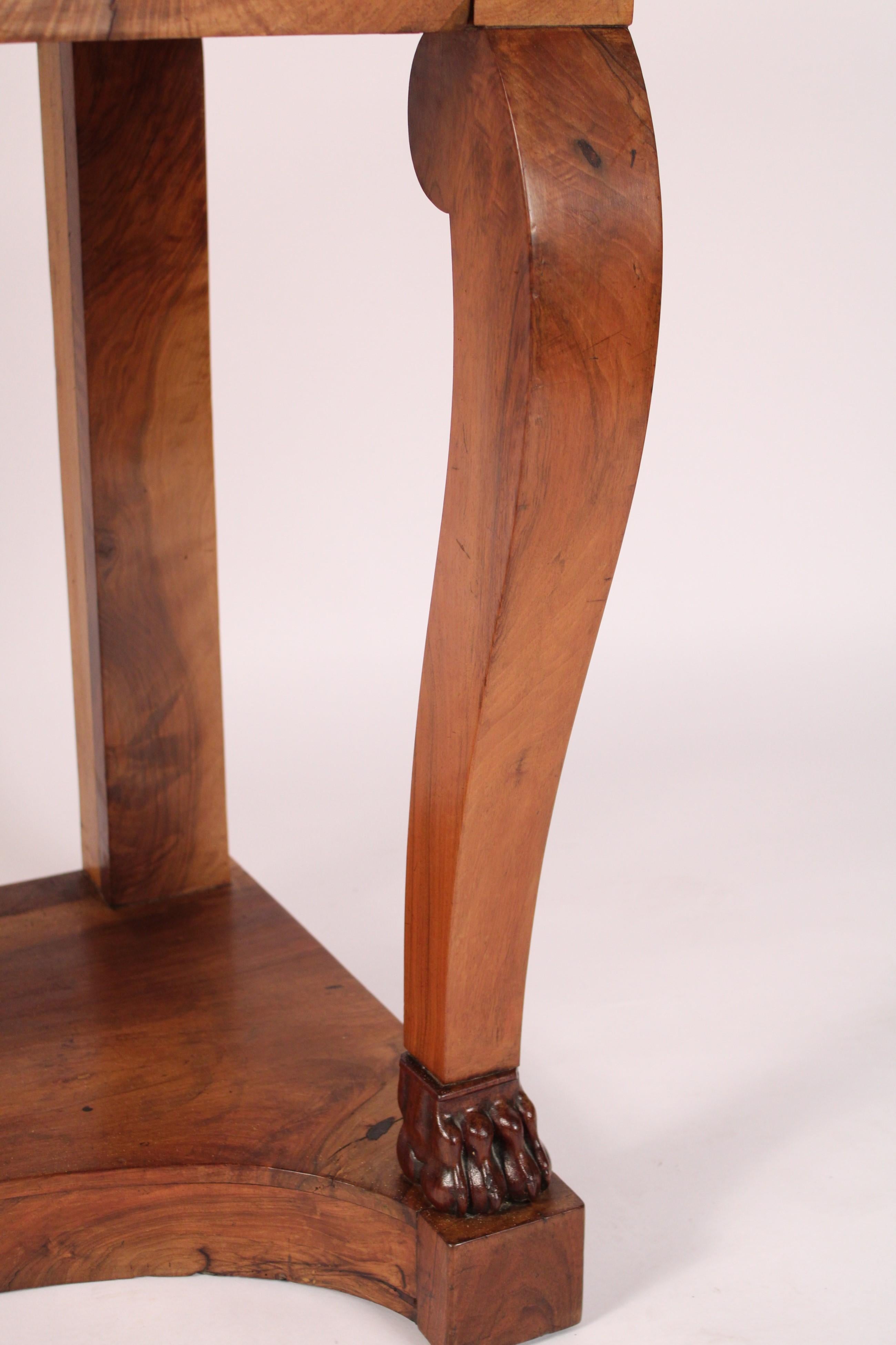 French Restauration Flame Mahogany Console table For Sale 2