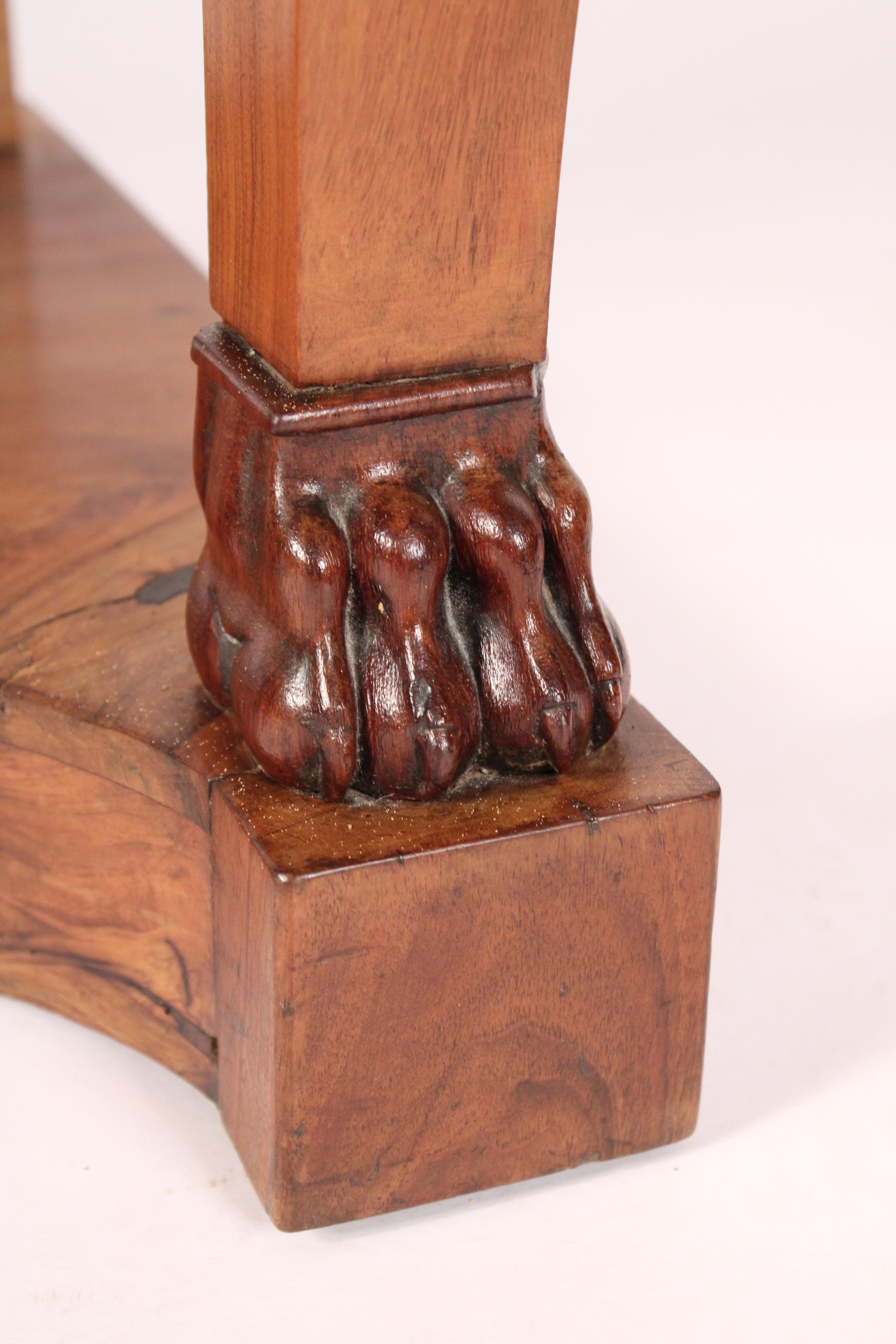 French Restauration Flame Mahogany Console table For Sale 3