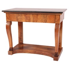 French Restauration Flame Mahogany Console table