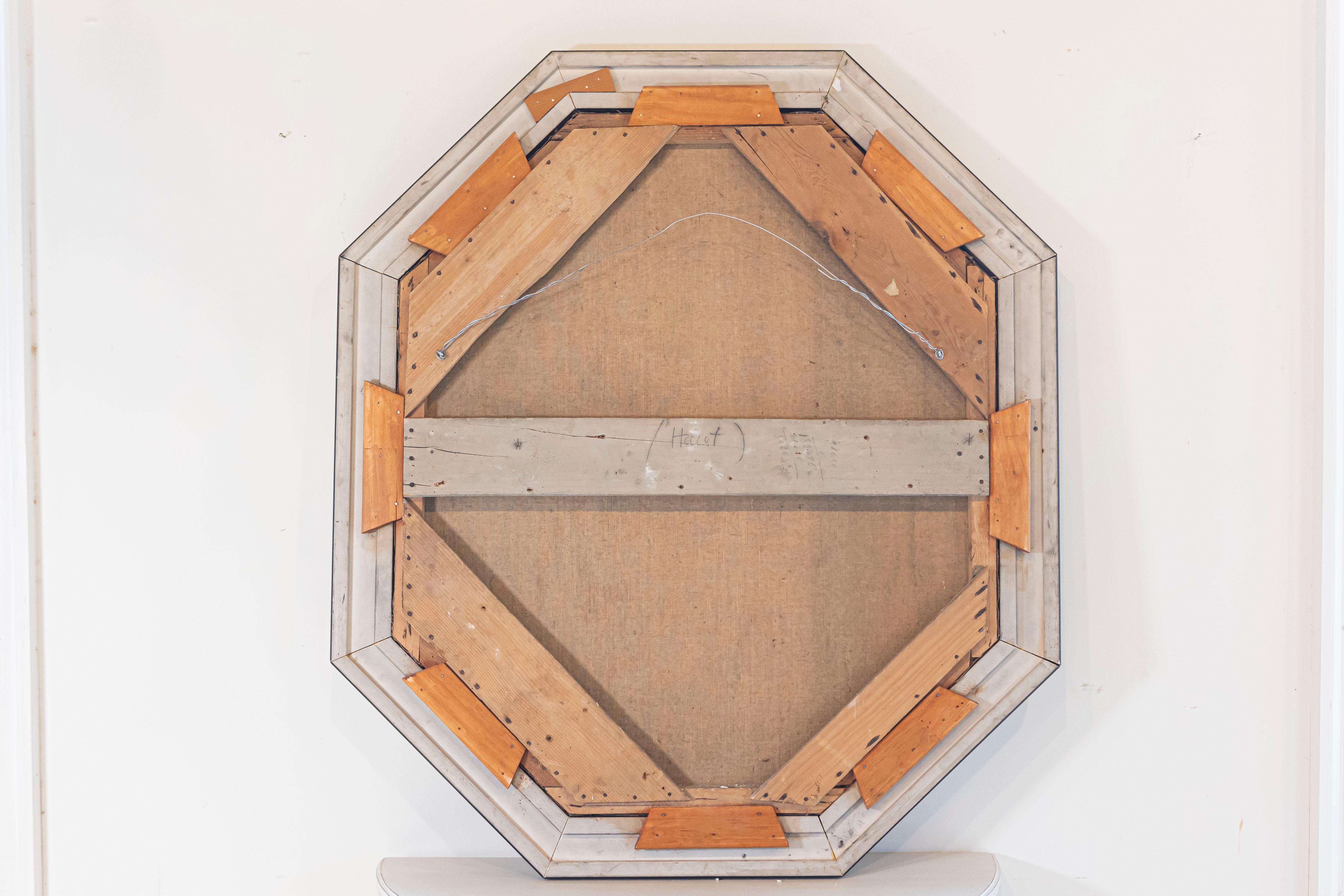 Quadro ottagonale incorniciato del periodo della Restaurazione francese del 1820, raffigurante un bouquet In condizioni buone in vendita a Atlanta, GA
