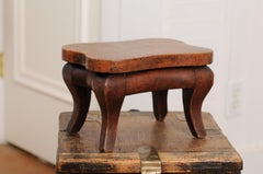 French Restauration Period 1820s Wooden Footstool Originally Used as Cello Stand
