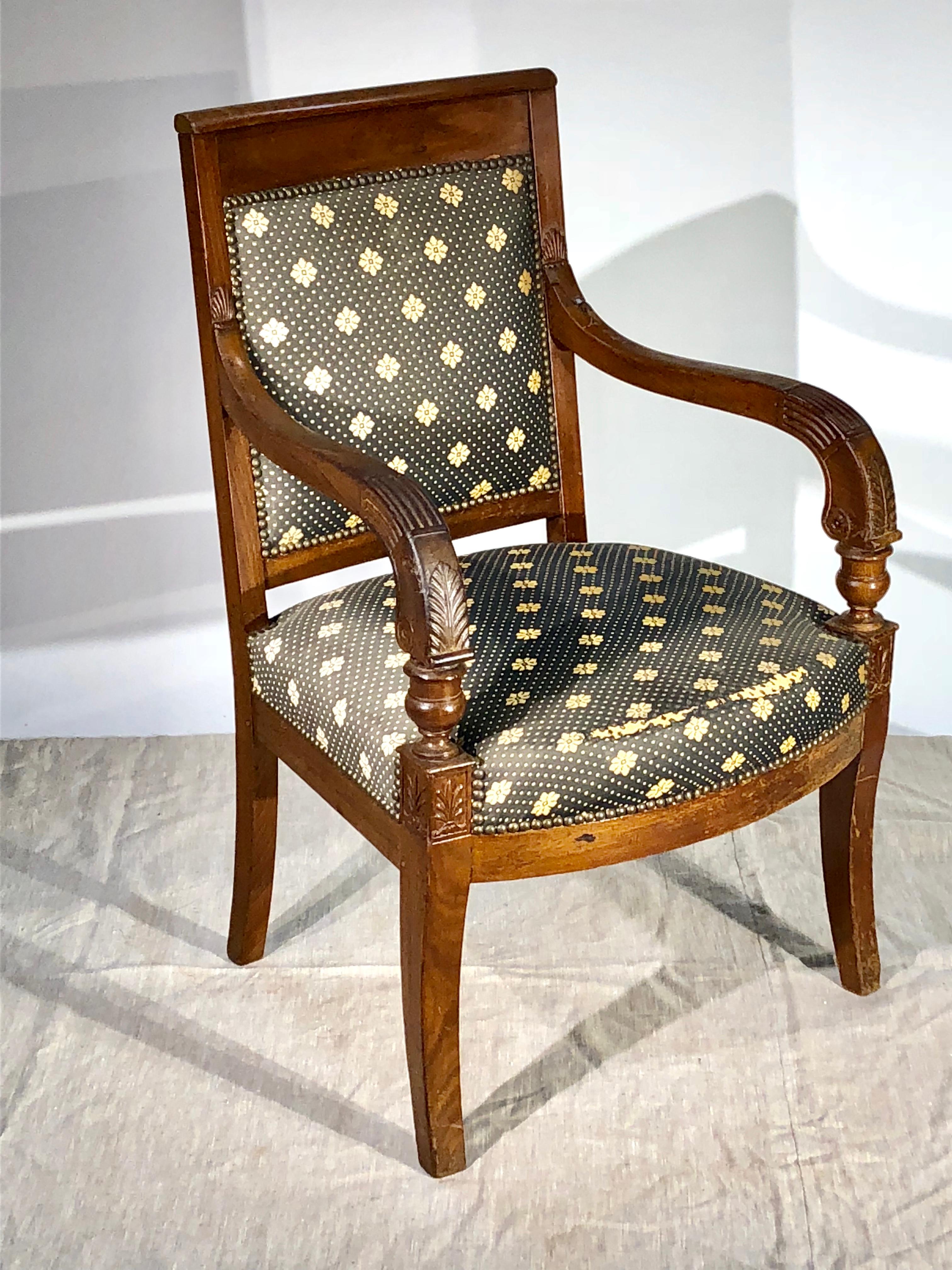 French Restauration Period Armchair In Good Condition In Doylestown, PA