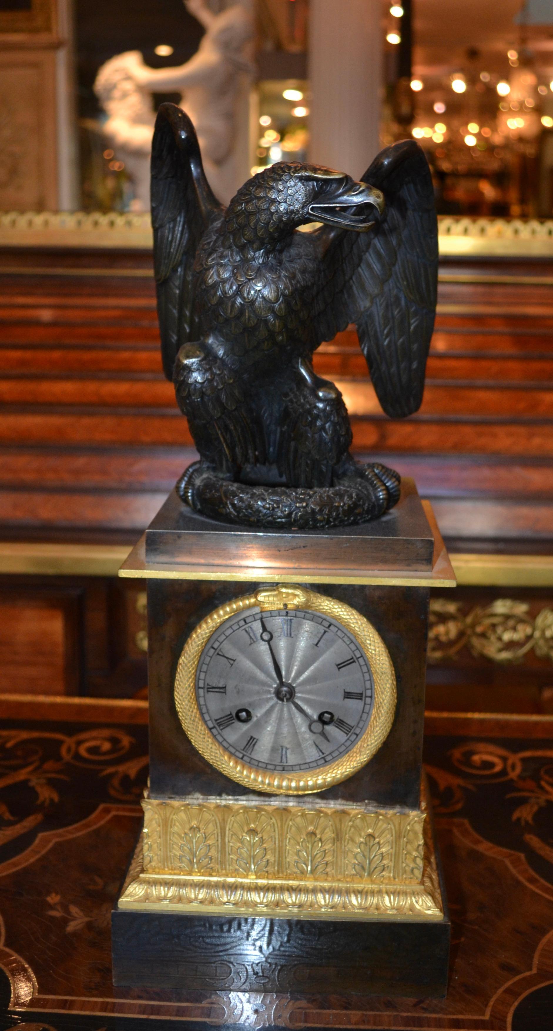 French Restauration Period Eagle Clock For Sale 4