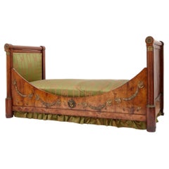 French Restauration Period Mahogany and Gilt Bronze Daybed