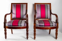 Stamped by Georges-Alphonse Jacob  Mahogany Pair of Armchairs, Circa 1830
