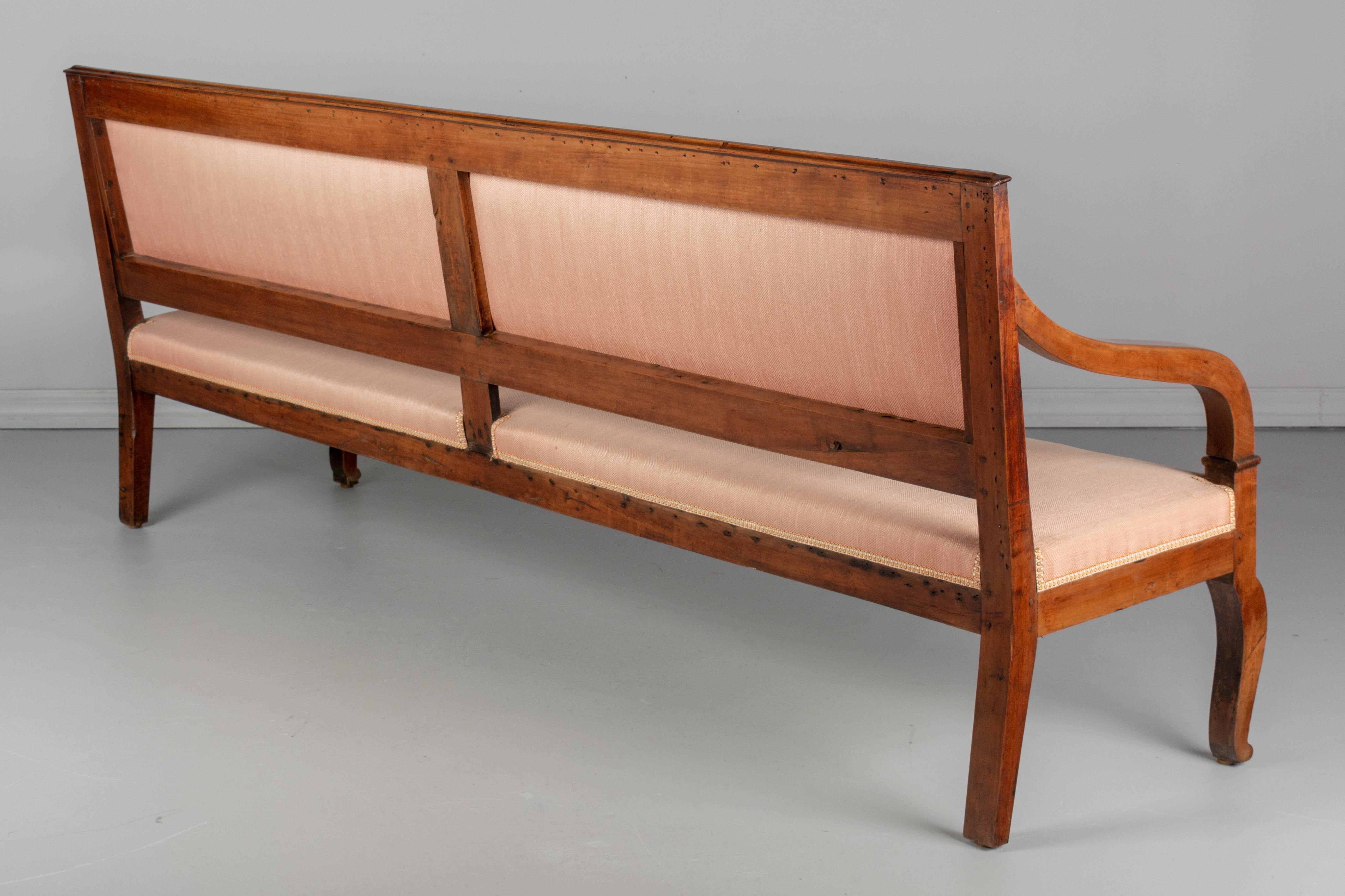 Cherry French Restauration Style Bench or Settee